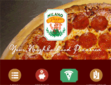 Tablet Screenshot of milanopizzaaustin.com